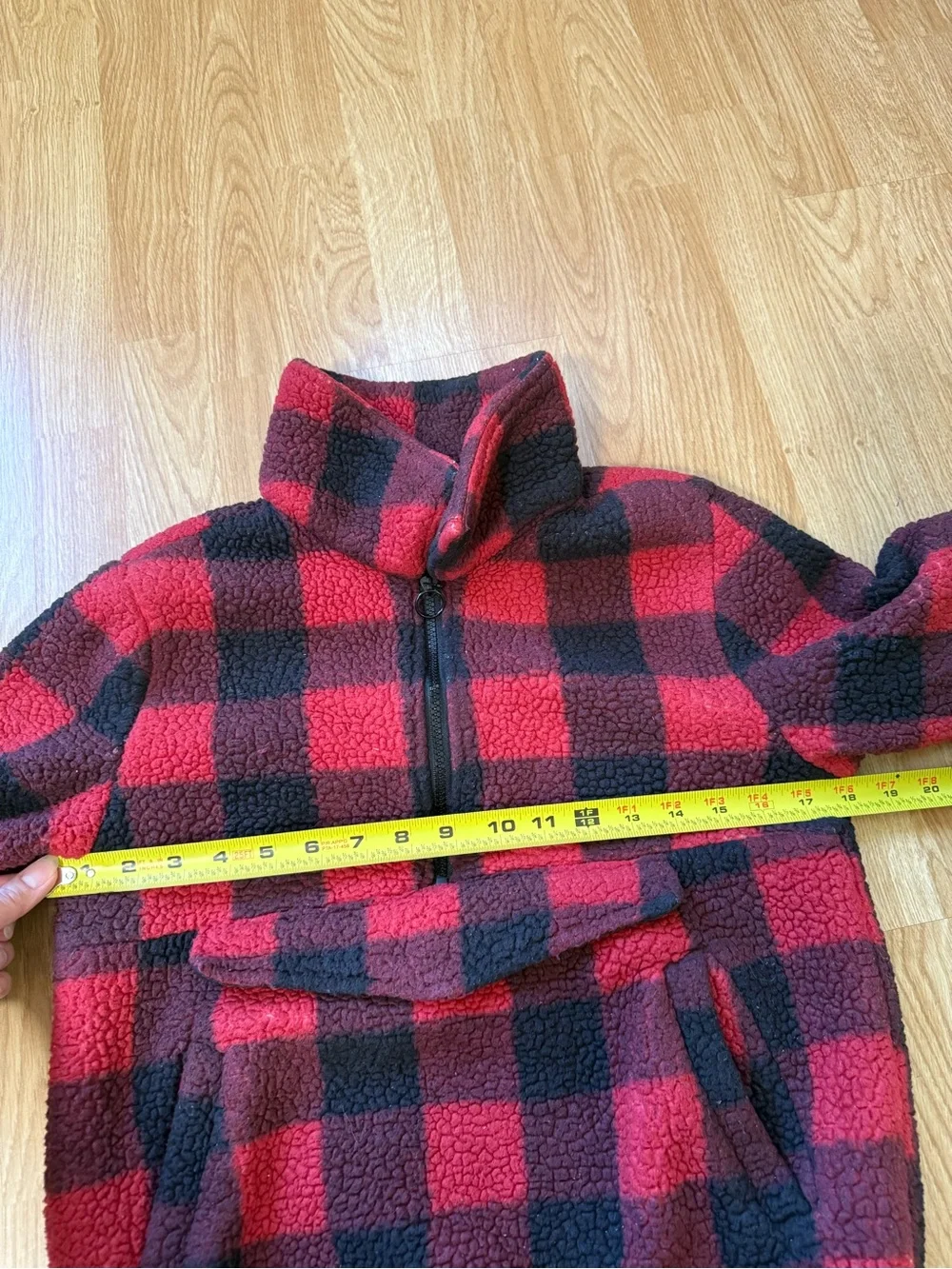 Urban Republic Red & Black Buffalo Plaid Sherpa Jacket - Size L (14/16)